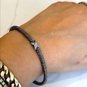 Elegant Silver Twisted Bracelet